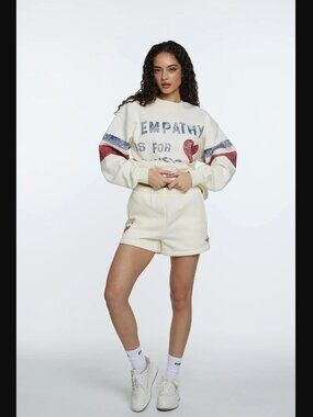 Empathy Is For Lovers Pearl Sweatshorts | Cream - Cream